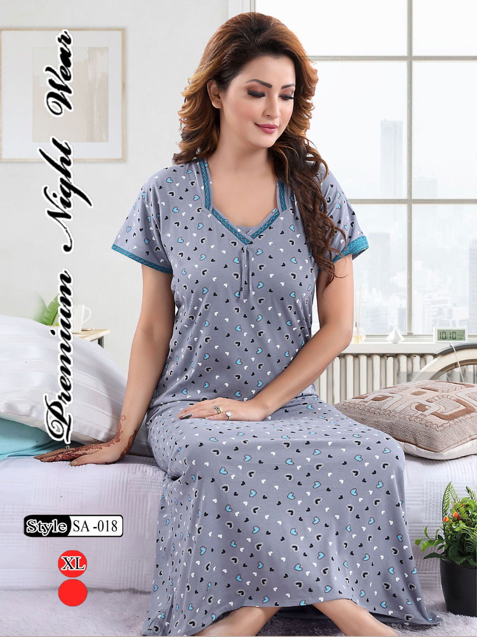 Kavyansika 298 Night Wear Premium Embroidery Printed Latest Nighty Collection
